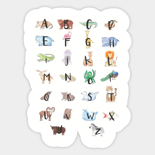 ABC Animals Sticker by littlebigbit